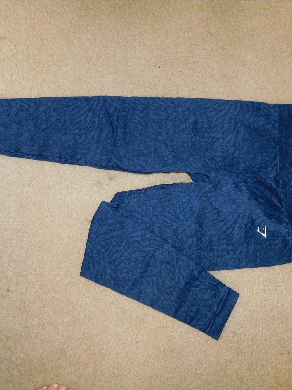 Gymshark Navy Blue Patterned Leggings